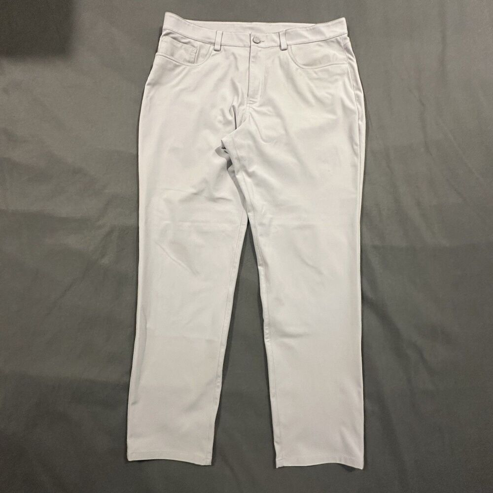 G/Fore Pants Mens 34x30 Core 5 Pocket Golf Performance Trouser Chino Light Gray